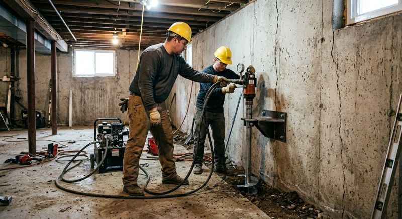Basement Stabilization in Colchester, CT