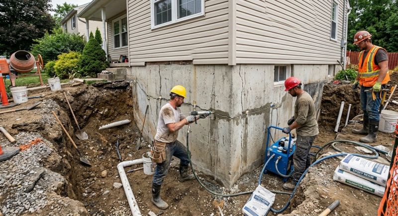 Cracked Foundation Repair in Andover, CT