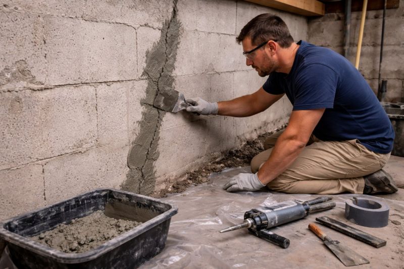 Foundation Crack Repair in Durham, CT