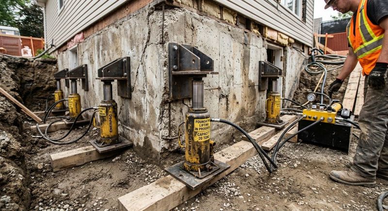 Foundation Jacking in Durham, CT
