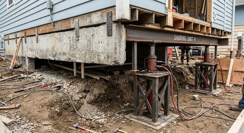 Foundation Jacking in Glastonbury, CT