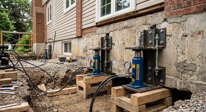 Foundation Jacking in New London, CT