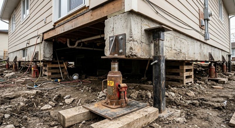 Foundation Jacking in Quaker Hill, CT