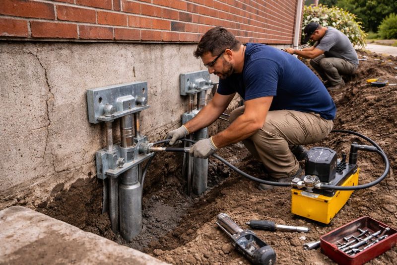 Foundation Pier Repair in Colchester, CT