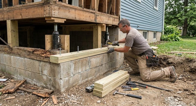 House Foundation Repair in East Haddam, CT