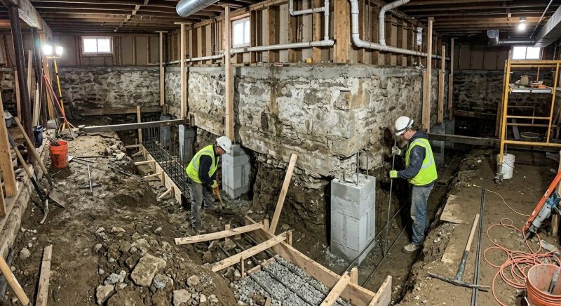 House Underpinning in Colchester, CT