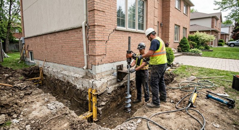 Sinking Foundation Repair in Plainfield, CT