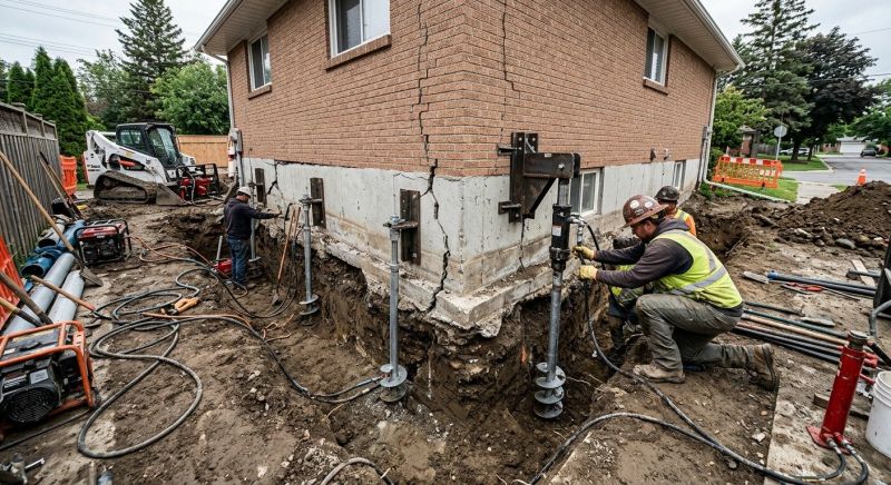 Sinking Foundation Repair in South Windsor, CT