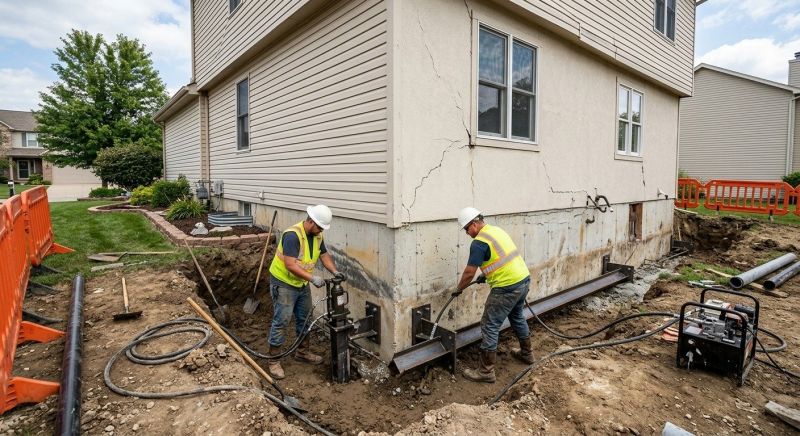 Sinking Foundation Repair in Vernon Rockville, CT