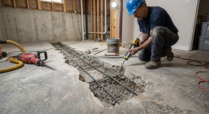 Slab Foundation Repair in Colchester, CT